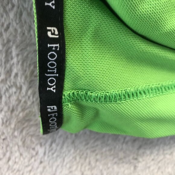 Footjoy Mens Polo Shirt Size L Green Short Sleeve Collared Golf Shirt - Picture 9 of 15